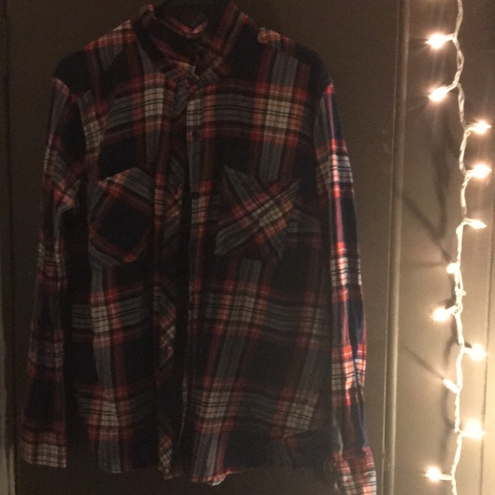 red and blue flannel